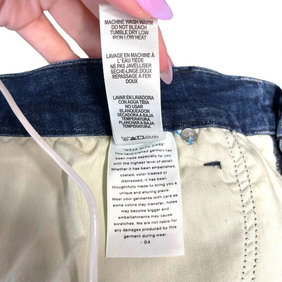 Good American Good Legs Raw Hem Skinny Jeans In Blue653 Plus Size 24 - Picture 12 of 12